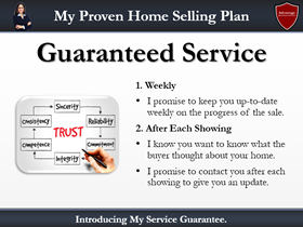 listing presentation checklist point #8: guaranteed service plan