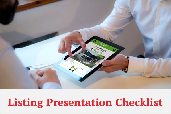 Top 8 listing presentation checklist points to win listing appointments... listing presentation checklist recommendations.