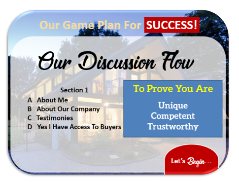 listing presentation purpose is to prove you are unique, competent and trustworthy