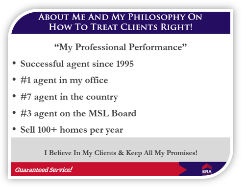 ERA listing presentation 'about me' page